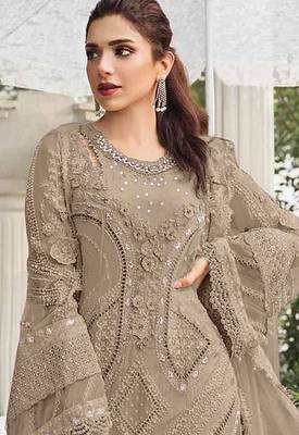 Chiku embroidered georgette stitched salwar suit 2