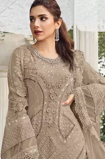 Chiku embroidered georgette stitched salwar suit