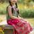 pink pavadai frock with short jacket for girls