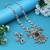 Multi color dual tone oxidised necklace set created for versatile styling with intricate traditional artistry
