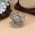 Grey color dual tone oxidised rings designed with soft neutral tones and intricate handcrafted oxidised styling