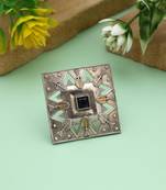 Black color dual tone oxidised rings offering bold deep tones with ornamental oxidised craftsmanship