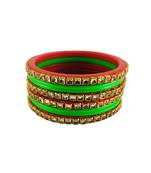 Kundan stud colour multi pack of 8 material acrylic bangle