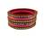 Kundan stud colour multi pack of 8 material acrylic bangle
