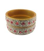 White-pink stone stud acrylic bangle/beautifully packaged / weddings/anniversaries/ festive occasions/sku-ban30042