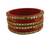 Kundan stud colour multi pack of 8 material acrylic bangle