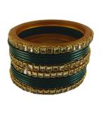 Kundan stud colour multi pack of 12 material acrylic bangle