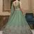 green sequins embroidered silk lehenga set choli with dupatta