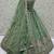 green sequins embroidered silk lehenga set choli with dupatta