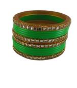 Kundan stud colour multi pack of 12 material acrylic bangle