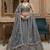 grey dori embroidered silk lehenga set choli with dupatta
