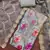 Grey organza printed unstitched dress material