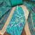 Turquoise modal cotton bandhni unstitched dress material