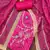 Magenta modal cotton bandhni unstitched dress material