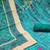 Turquoise modal cotton bandhni unstitched dress material