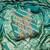 Turquoise cotton silk embroidered unstitched dress material