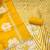 Yellow silk cotton digital print unstitched dress material