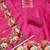 Magenta silk cotton digital print unstitched dress material