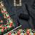 Black silk cotton digital print unstitched dress material