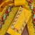 Yellow silk cotton digital print unstitched dress material
