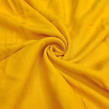 Yellow silk cotton digital print unstitched dress material 4