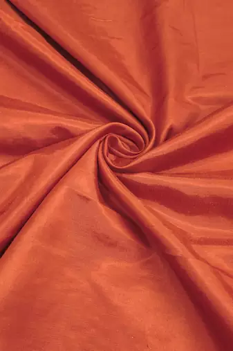 Rust cotton embroidered unstitched dress material