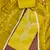 Lemon yellow cotton embroidered unstitched dress material