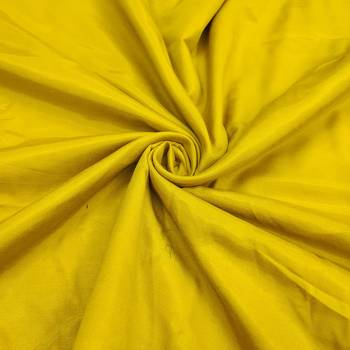 Lemon yellow cotton embroidered unstitched dress material 4