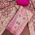 Pink organza digital print unstitched dress material