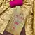 Olive organza digital print unstitched dress material