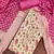 Pink modal printed unstitched dress material