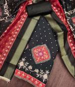 Black premium rayon cotton digital print unstitched dress material