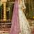 Ivory Tissue Lehenga Set with Contrast Pink Velvet Dupatta