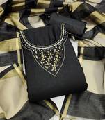 Black premium rayon cotton digital print unstitched dress material