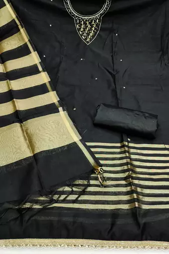 Black premium rayon cotton digital print unstitched dress material