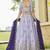 Lavender Tissue crepe Lehenga with Vibrant Contrast Dupatta