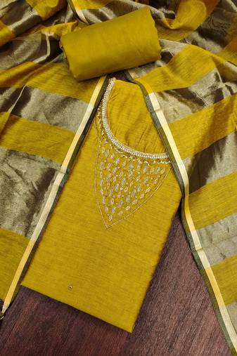 Mehendi premium rayon cotton digital print unstitched dress material