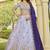 Lavender Tissue crepe Lehenga with Vibrant Contrast Dupatta