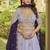 Lavender Tissue crepe Lehenga with Vibrant Contrast Dupatta