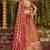 Rust Orange  Lehenga crepe Set with Rich Red Dupatta
