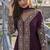 Wine embroidered pakistani anarkali suit