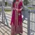 Pink embroidered pakistani anarkali suit