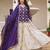  purple sequins embroidered chinon lehenga with long choli