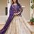  purple sequins embroidered chinon lehenga with long choli
