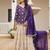  purple sequins embroidered chinon lehenga with long choli