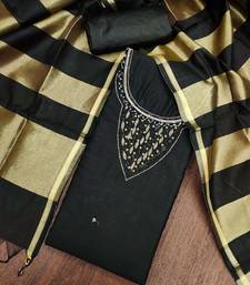 Black premium rayon cotton digital print unstitched dress material