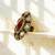 Multi stone stud brass ring /trendy adjustable stainless steel ring /sku-rin279