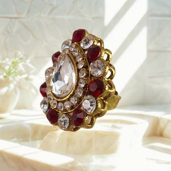 Multi stone stud brass ring /trendy adjustable stainless steel ring / adjustable ring with natural stones/ 2