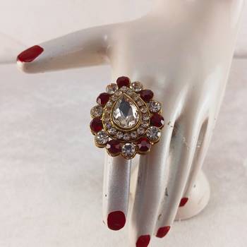 Multi stone stud brass ring /trendy adjustable stainless steel ring / adjustable ring with natural stones/ 3
