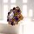Multi stone stud brass ring / trendy adjustable stainless steel ring /